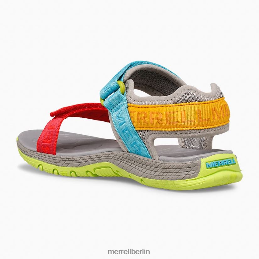 Kinder Merrell graues Logo/Multi Kahuna Web-Sandale Schuhe PTTR4P1400