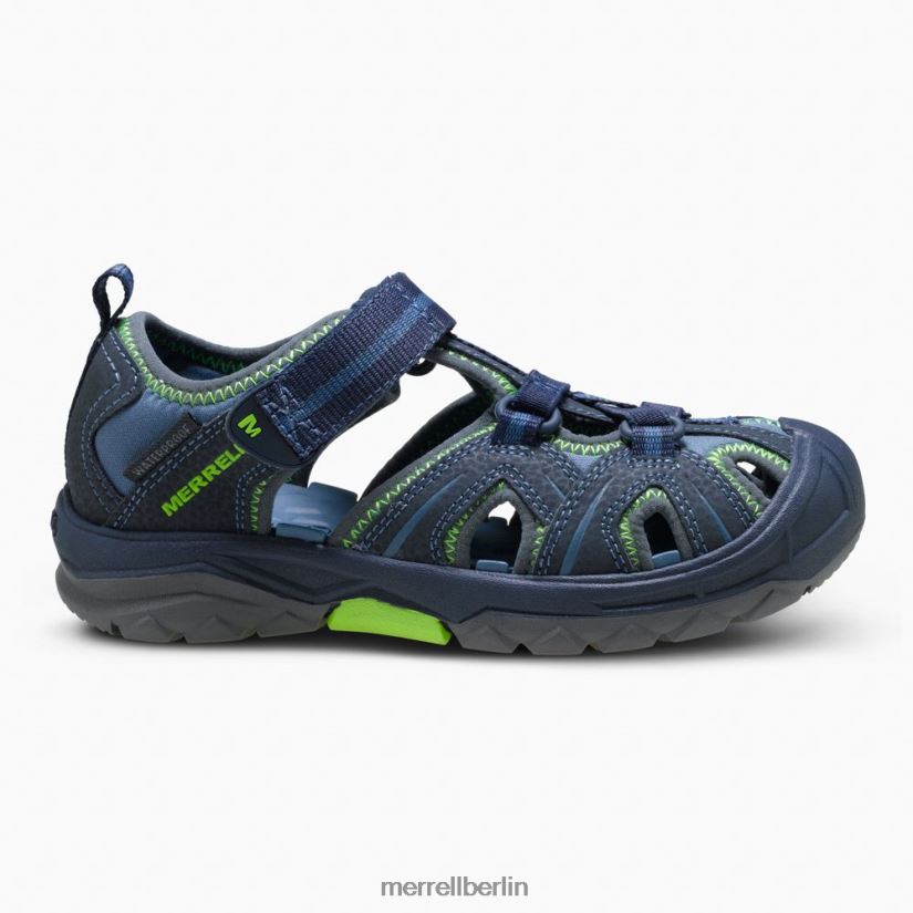 Kinder Merrell marine/grün Hydro-Sandale Schuhe PTTR4P1413