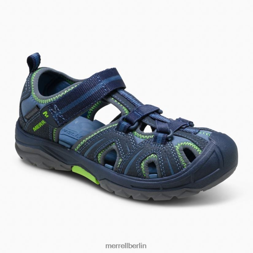 Kinder Merrell marine/grün Hydro-Sandale Schuhe PTTR4P1413