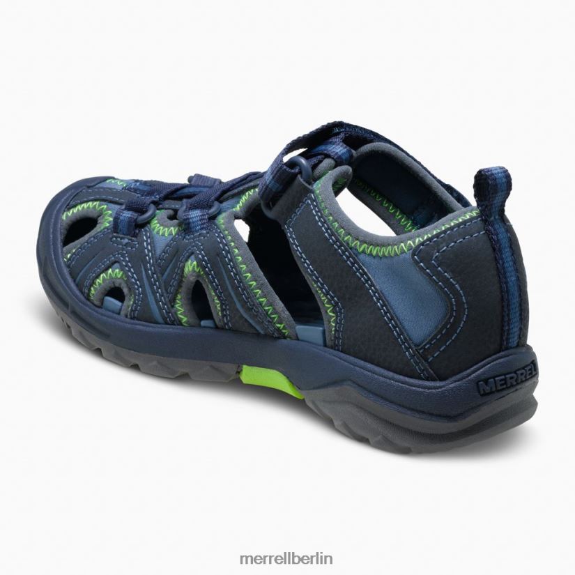 Kinder Merrell marine/grün Hydro-Sandale Schuhe PTTR4P1413