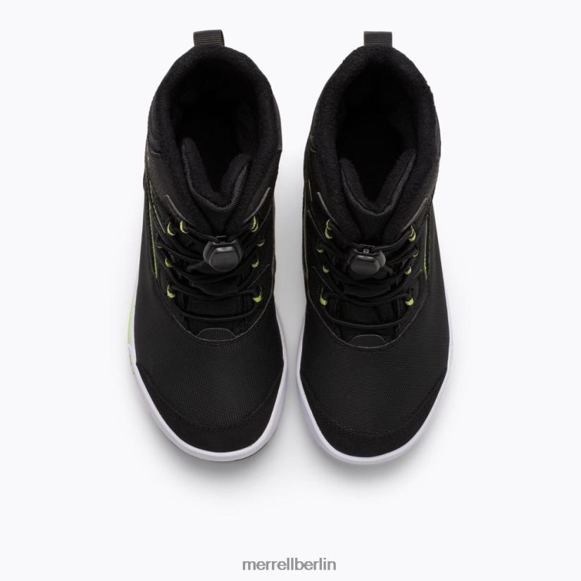 Kinder Merrell schwarz/grau/grün Snow Bank 3.0 Stiefel Schuhe PTTR4P1480