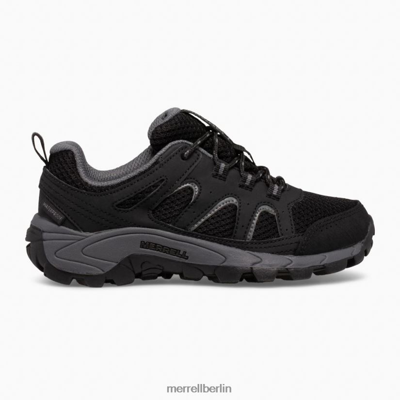 Kinder Merrell schwarzgrau Wasserdichter Oakcreek Low Lace-Sneaker Schuhe PTTR4P1449
