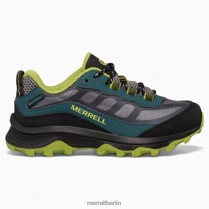 Kinder Merrell tiefgrün/schwarz Moab Speed ​​Low wasserdicht Schuhe PTTR4P1370