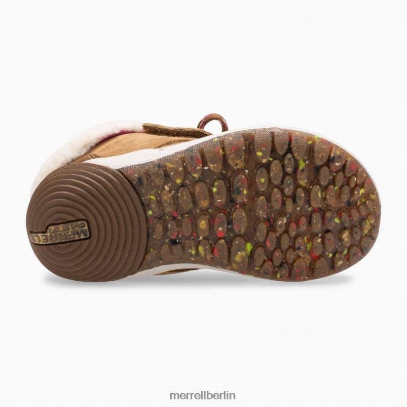 Kinder Merrell Kastanienbraunes Wildleder Bare Steps Cocoa Jr. Stiefel Schuhe PTTR4P1468