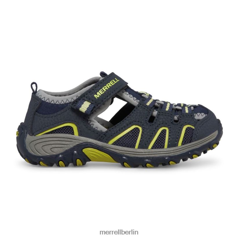 Kinder Merrell Marine/Limette Hydro-H2O-Wandersandale Schuhe PTTR4P1500