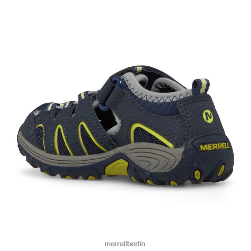 Kinder Merrell Marine/Limette Hydro-H2O-Wandersandale Schuhe PTTR4P1500