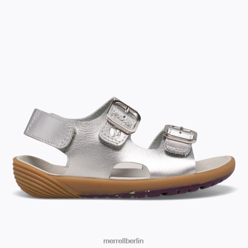 Kinder Merrell Silber Bare-Steps-Sandale Schuhe PTTR4P1402