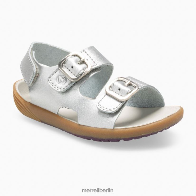 Kinder Merrell Silber Bare-Steps-Sandale Schuhe PTTR4P1402