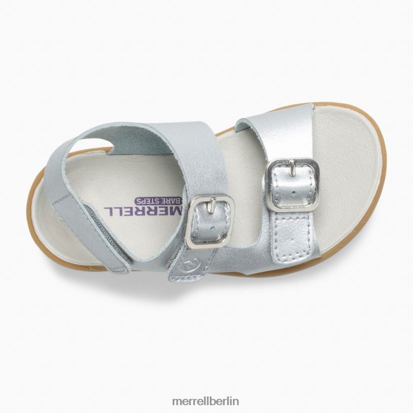 Kinder Merrell Silber Bare-Steps-Sandale Schuhe PTTR4P1402