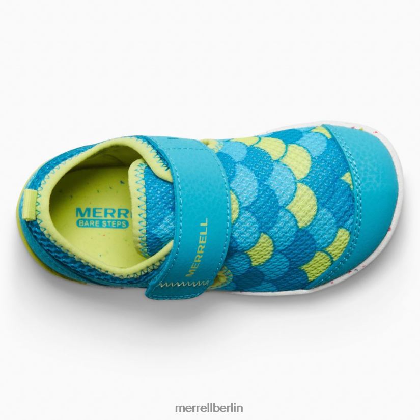 Kinder Merrell Türkis/Limette Bare Steps H2O-Sneaker Schuhe PTTR4P1394