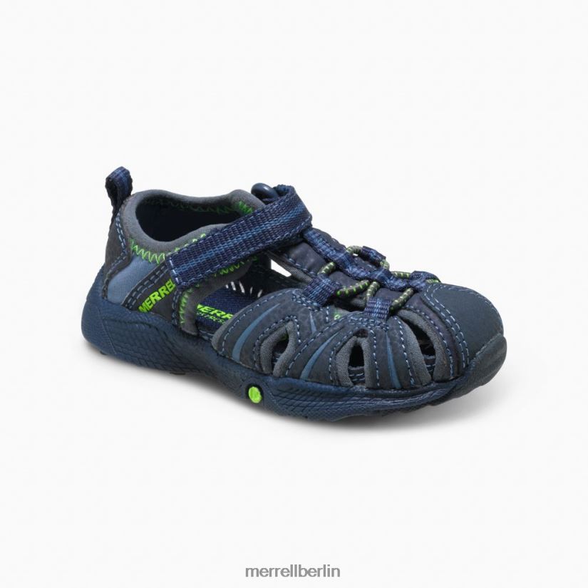 Kinder Merrell marine/grün Hydro jr. Sandale Schuhe PTTR4P1407