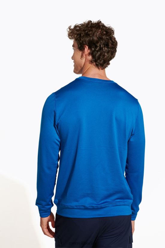 Männer Merrell Blau Geotex-Crew Kleidung PTTR4P768