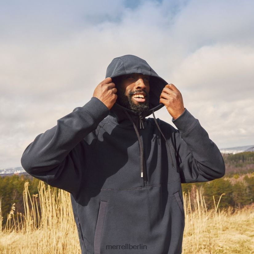 Männer Merrell Schwarz Schwung-Kapuzenpullover Kleidung PTTR4P162