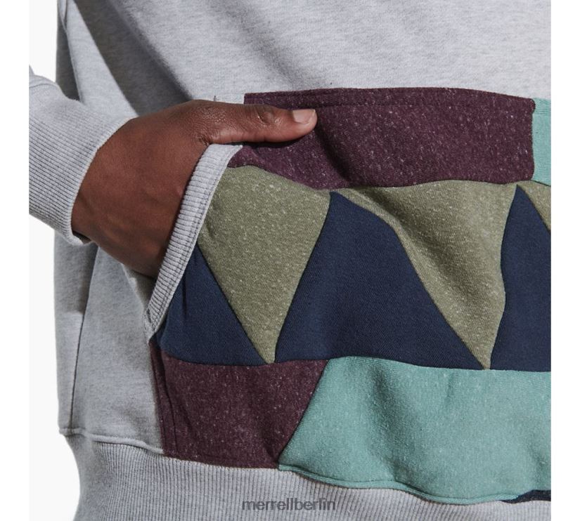 Männer Merrell graues Heidekraut Scrap-Pullover-Kapuzenpullover Kleidung PTTR4P557