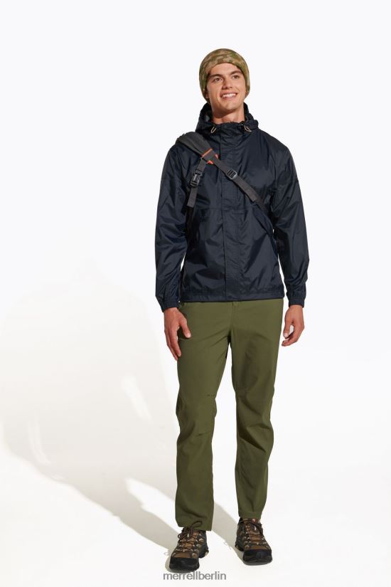 Männer Merrell Schwarz Fallon-Regenmuschel Kleidung PTTR4P472