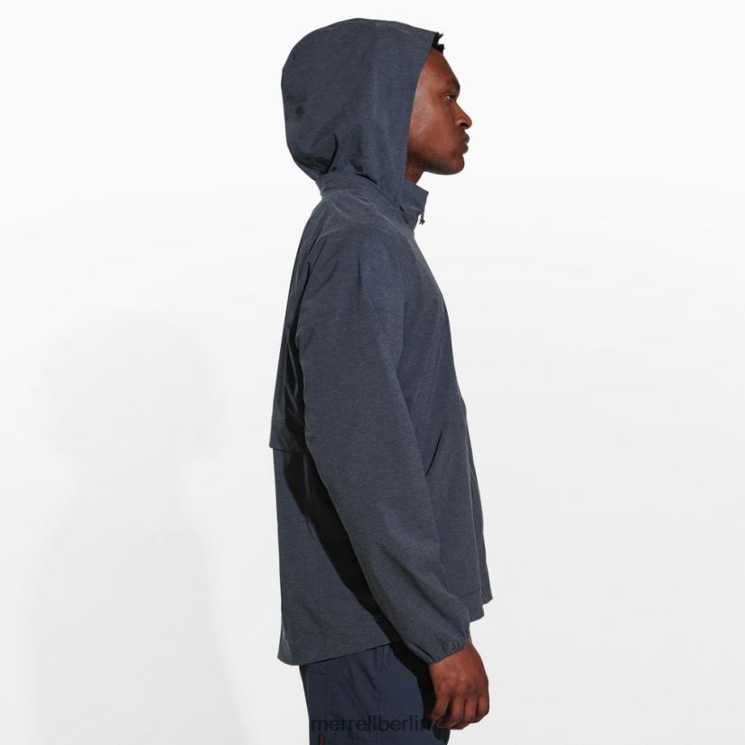 Männer Merrell schwarze Heide Alpine packbare Regenhülle Kleidung PTTR4P702