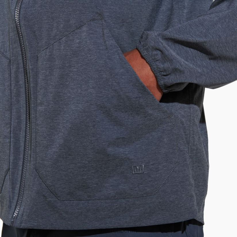 Männer Merrell schwarze Heide Alpine packbare Regenhülle Kleidung PTTR4P702