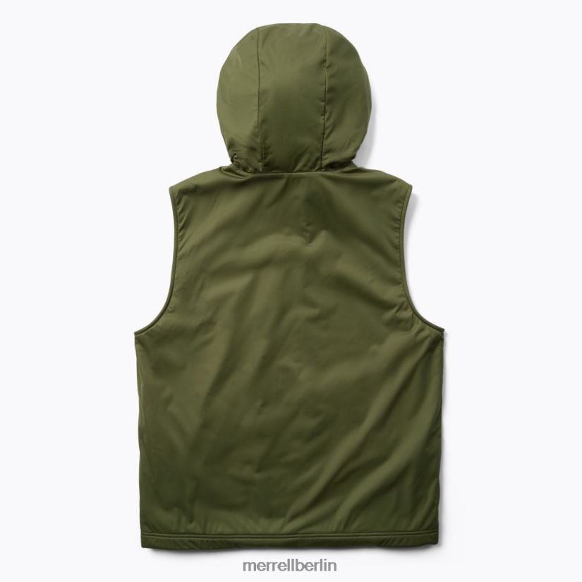 Männer Merrell staubiges Oliv Whisper-Kapuzenweste Kleidung PTTR4P596