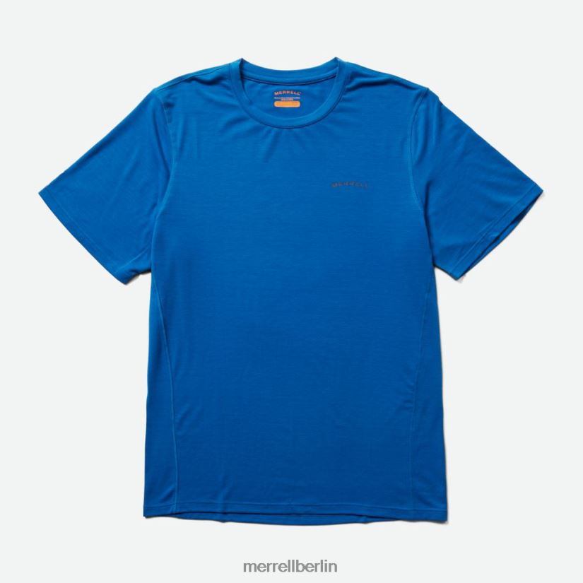 Männer Merrell Blau Alltags-T-Shirt mit Tencel Kleidung PTTR4P152