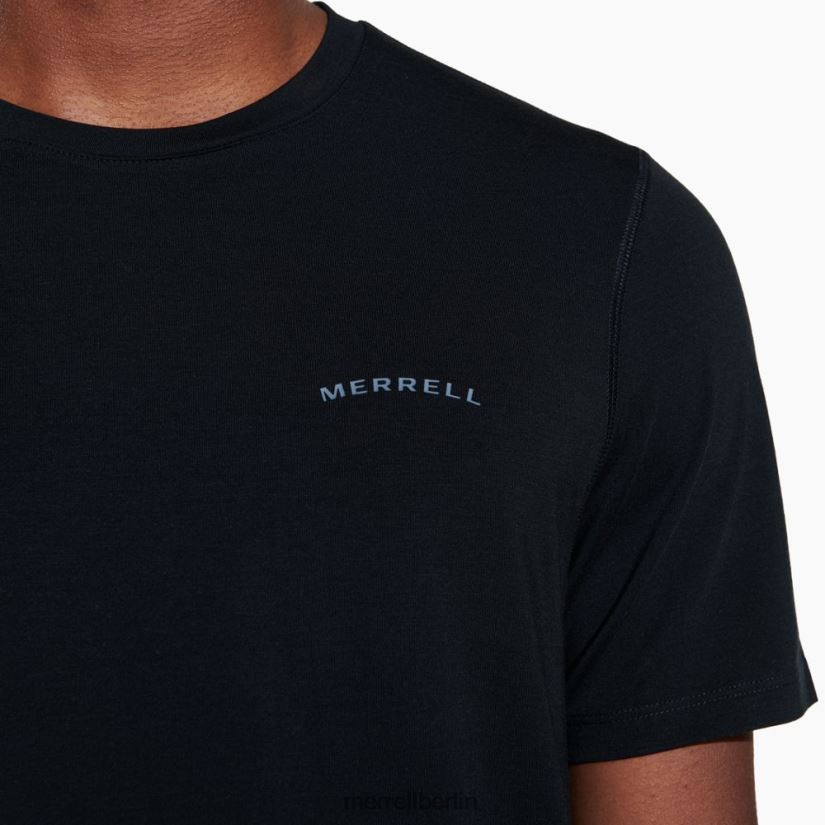 Männer Merrell Schwarz Alltags-T-Shirt mit Tencel Kleidung PTTR4P147
