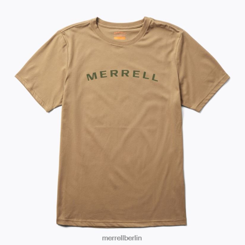 Männer Merrell Sepia-Tönung Kurzarm-T-Shirt mit Schriftzug Kleidung PTTR4P586