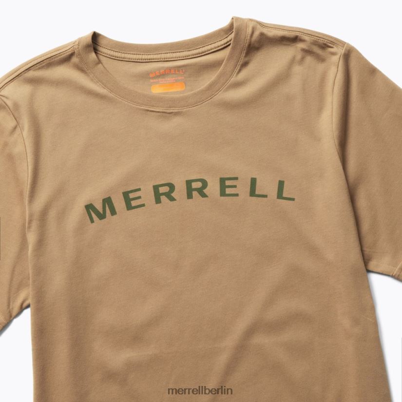 Männer Merrell Sepia-Tönung Kurzarm-T-Shirt mit Schriftzug Kleidung PTTR4P586