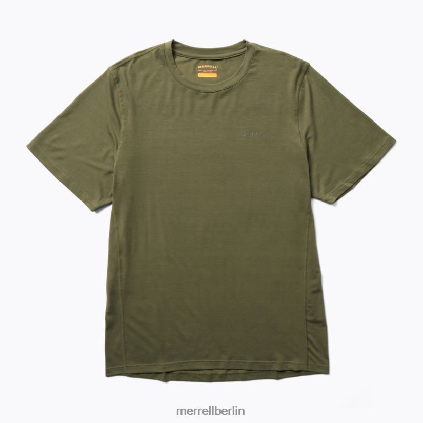 Männer Merrell staubiges Oliv Alltags-T-Shirt mit Tencel Kleidung PTTR4P150