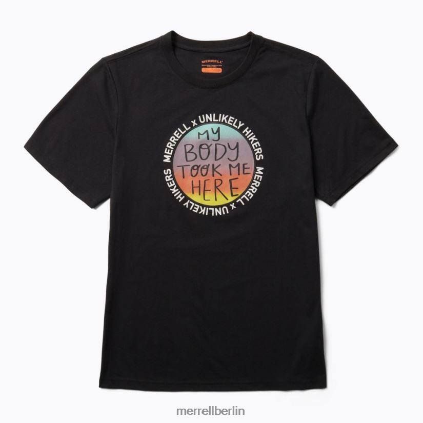 Männer Unlikely Hikers X Merrell Schwarz Kurzarm-T-Shirt Kleidung PTTR4P451
