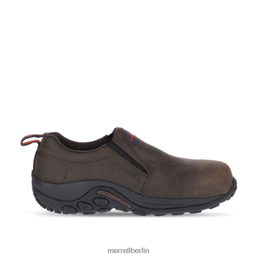 Männer Merrell Espresso Dschungel-Moc-Leder-Arbeitsschuh mit breiter Zehenpartie Schuhe PTTR4P487