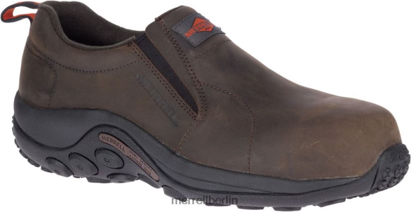 Männer Merrell Espresso Dschungel-Moc-Leder-Arbeitsschuh mit breiter Zehenpartie Schuhe PTTR4P487