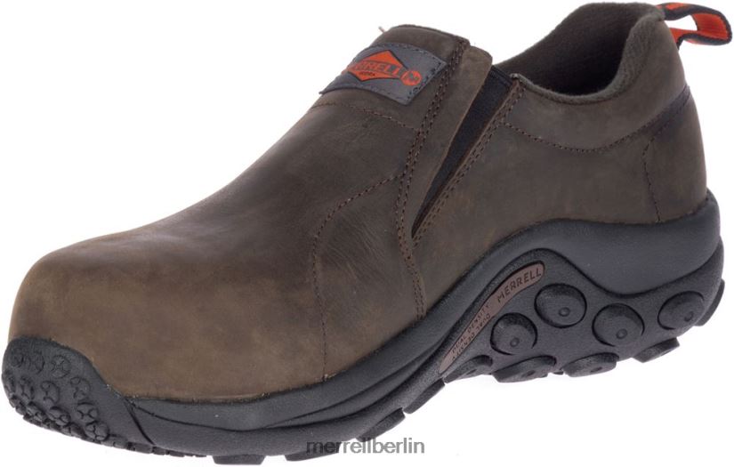 Männer Merrell Espresso Dschungel-Moc-Leder-Arbeitsschuh mit breiter Zehenpartie Schuhe PTTR4P487