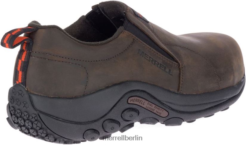 Männer Merrell Espresso Dschungel-Moc-Leder-Arbeitsschuh mit breiter Zehenpartie Schuhe PTTR4P487