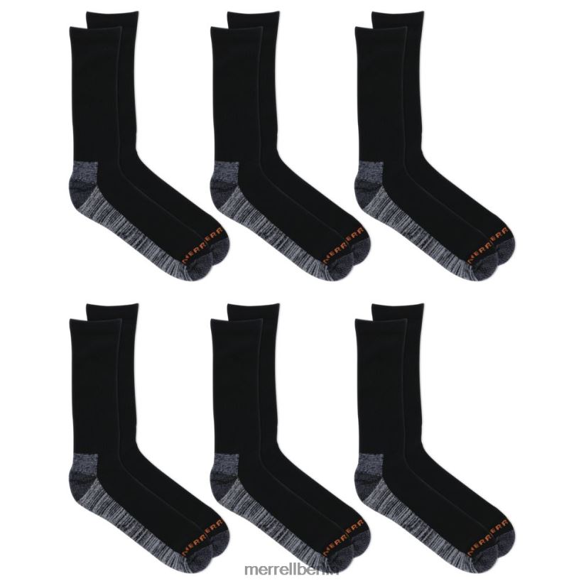 unisex Merrell Schwarz Arbeitssocken im 6er-Pack Zubehör PTTR4P266