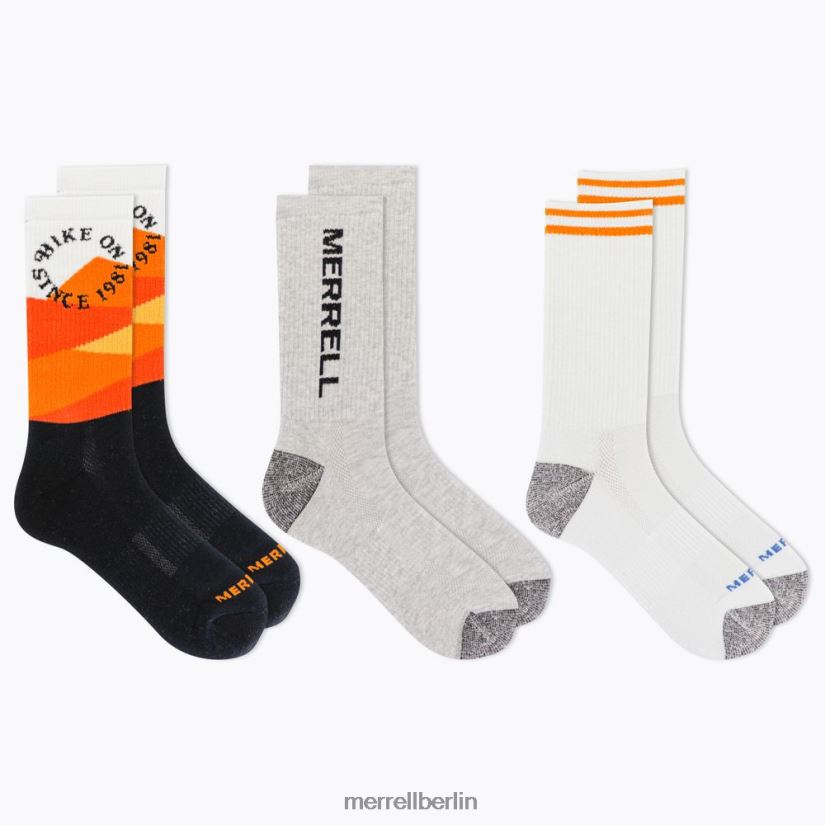 unisex Merrell schwarz sortiert Recycelte Crew-Socken im 3er-Pack Zubehör PTTR4P310